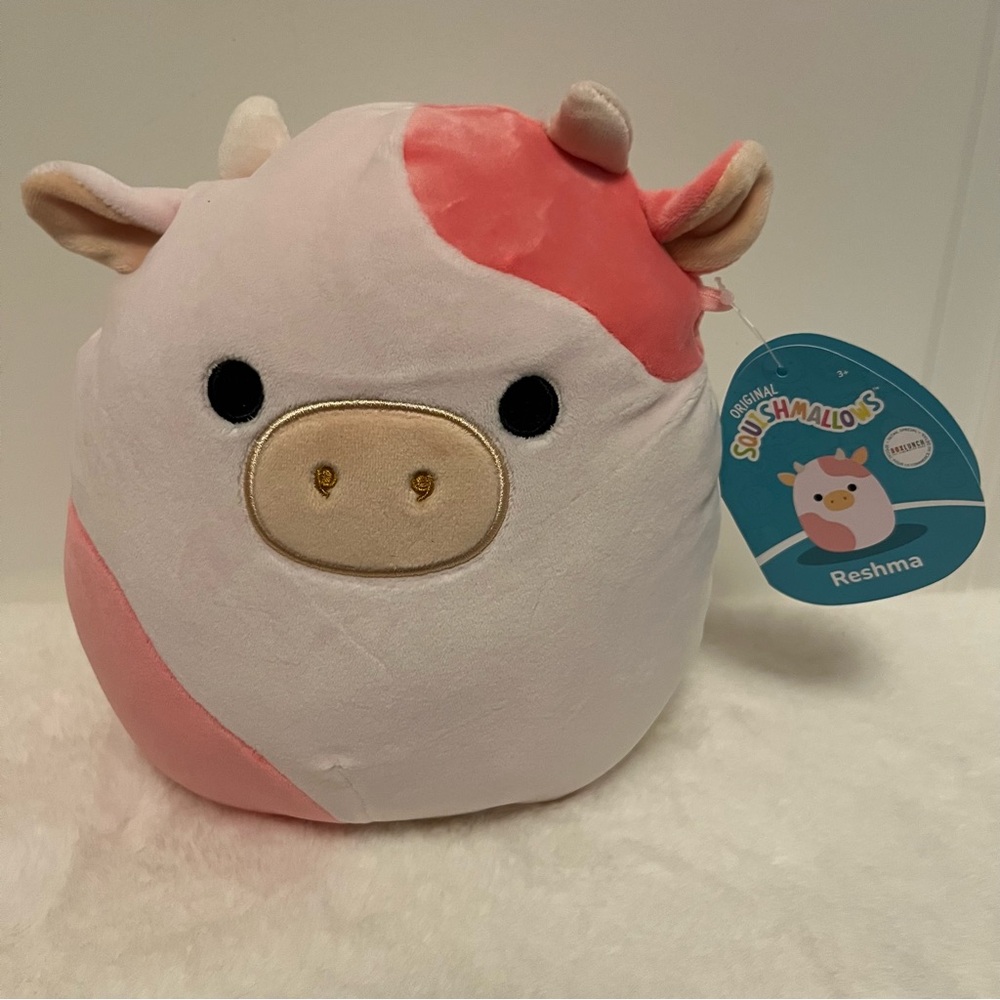 Squishmallow Reshma Pink Cow 🐮, BoxLunch Exclusive 🇺🇸, 8” New